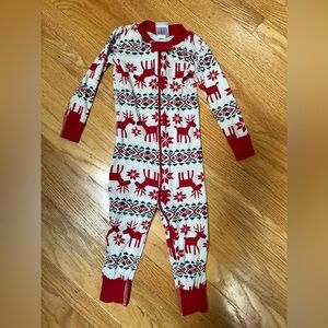 Hanna Andersson Cozy Red and White Christmas Kids One Piece